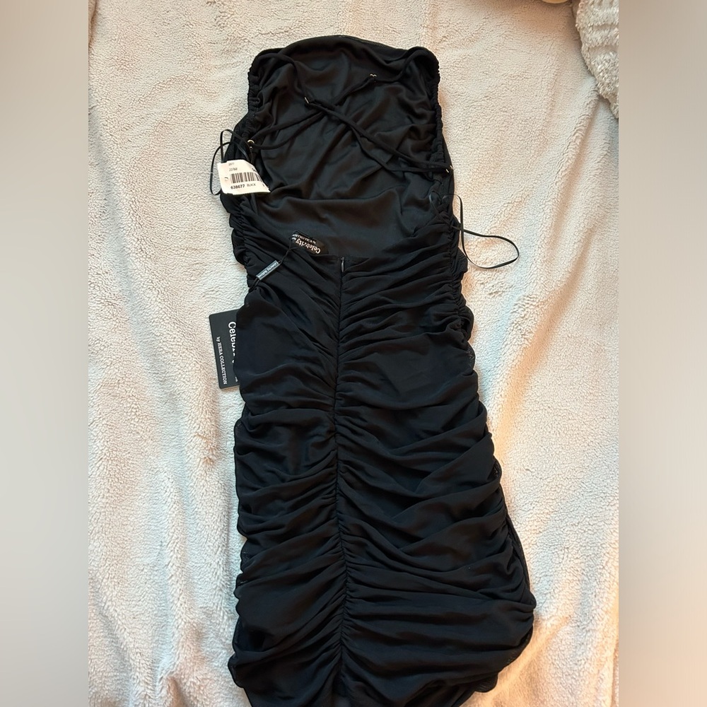 Celebrity Fashion by Hera Collection Black Backless Mini Dress Size Large